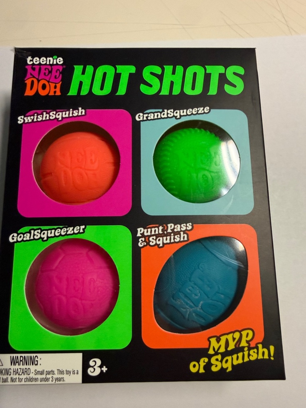 Needoh Hot Shot Kids Squishy Ball set